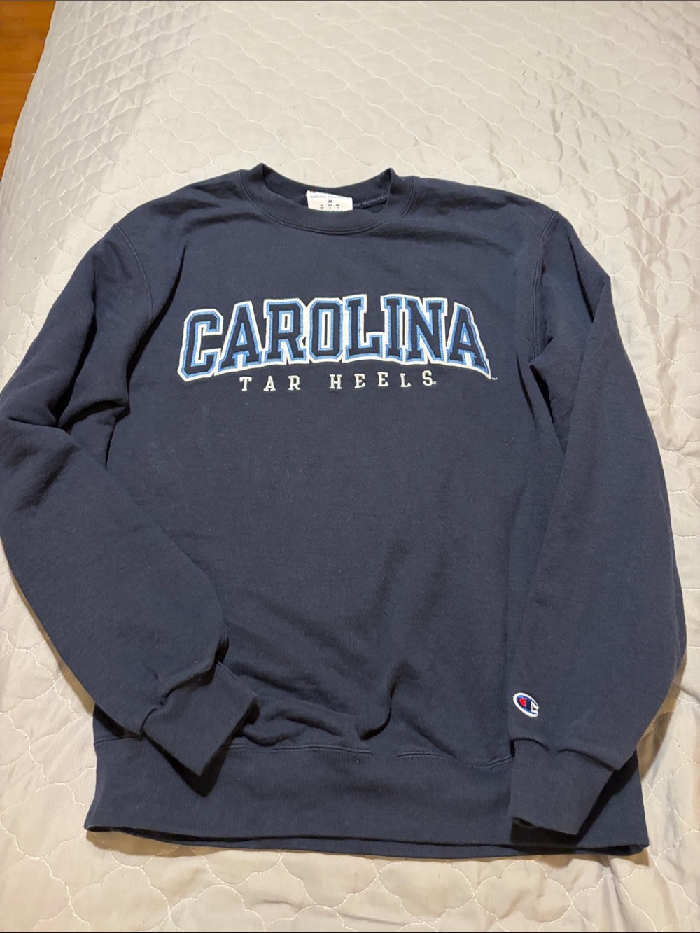 Champion Navy Carolina Tar Heels Crewneck Sweatshirt